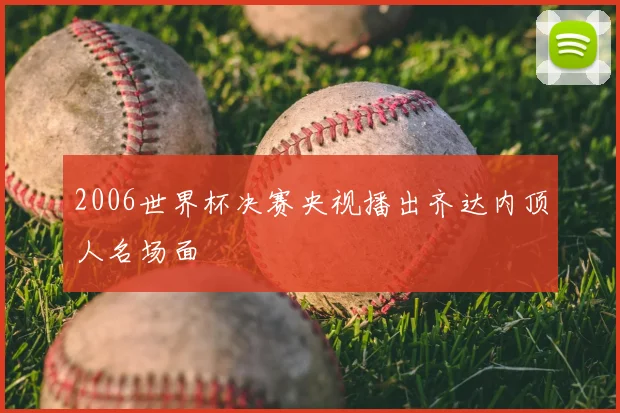 2006世界杯决赛央视播出齐达内顶人名场面